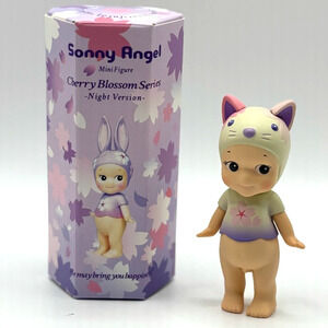 New Sonny Angel Cat Mini Figure from Cherry Blossom Night Series, Open Box